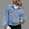 Oversized Jeansjacka med Ballongärm