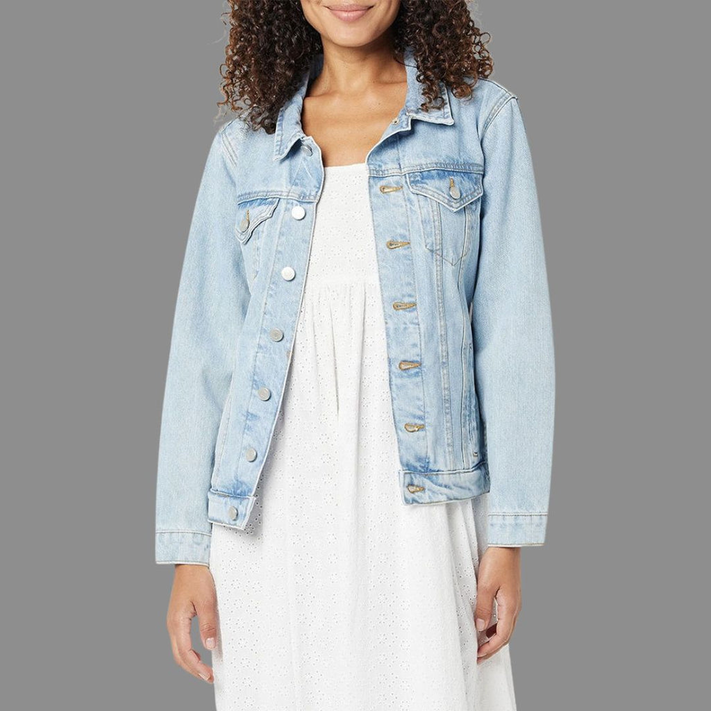 Ljusblå Denimjacka i Klassisk Sommartvätt